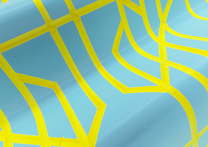 Bamboo Candy, Yellow Blue - Roman Blind - Image 4